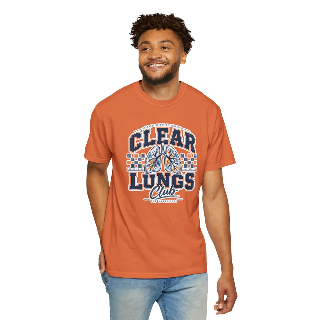 PCD Clear Lungs Club T-Shirt — Vintage Athletic Respiratory Health Tee