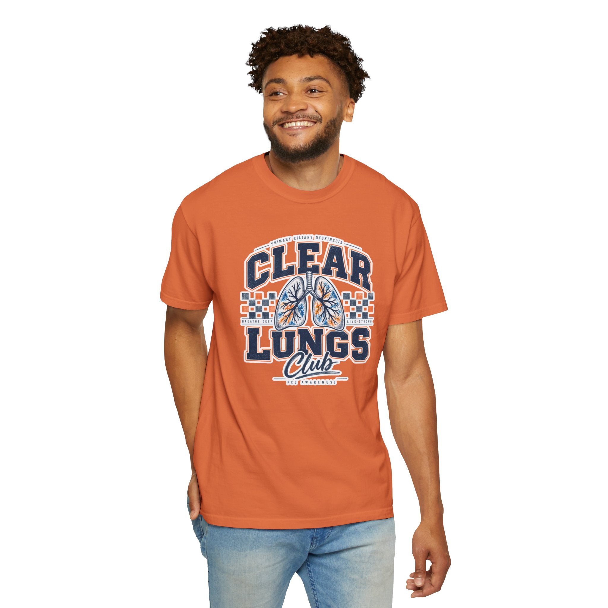 PCD Clear Lungs Club T-Shirt — Vintage Athletic Respiratory Health Tee
