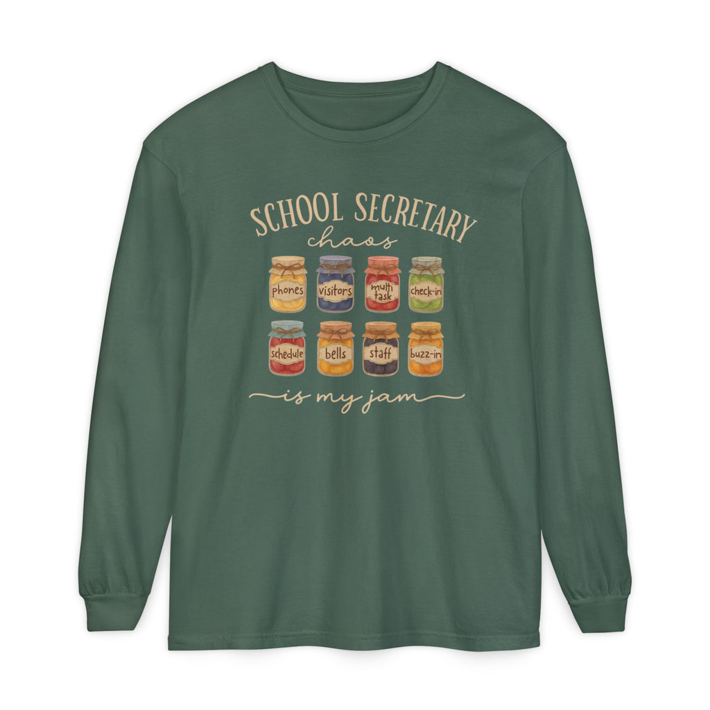 Long Sleeve T-Shirt - School Secretary Jam Design