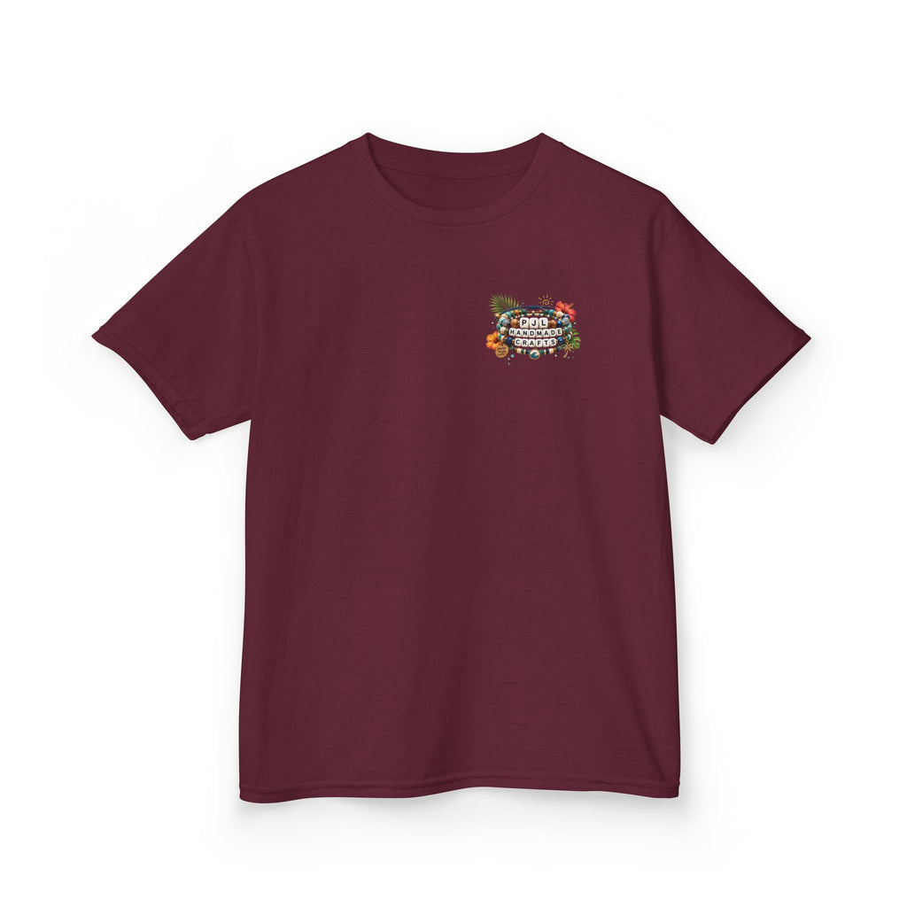 Kids Tee — PJL Handmade Crafts Tropical Floral Logo