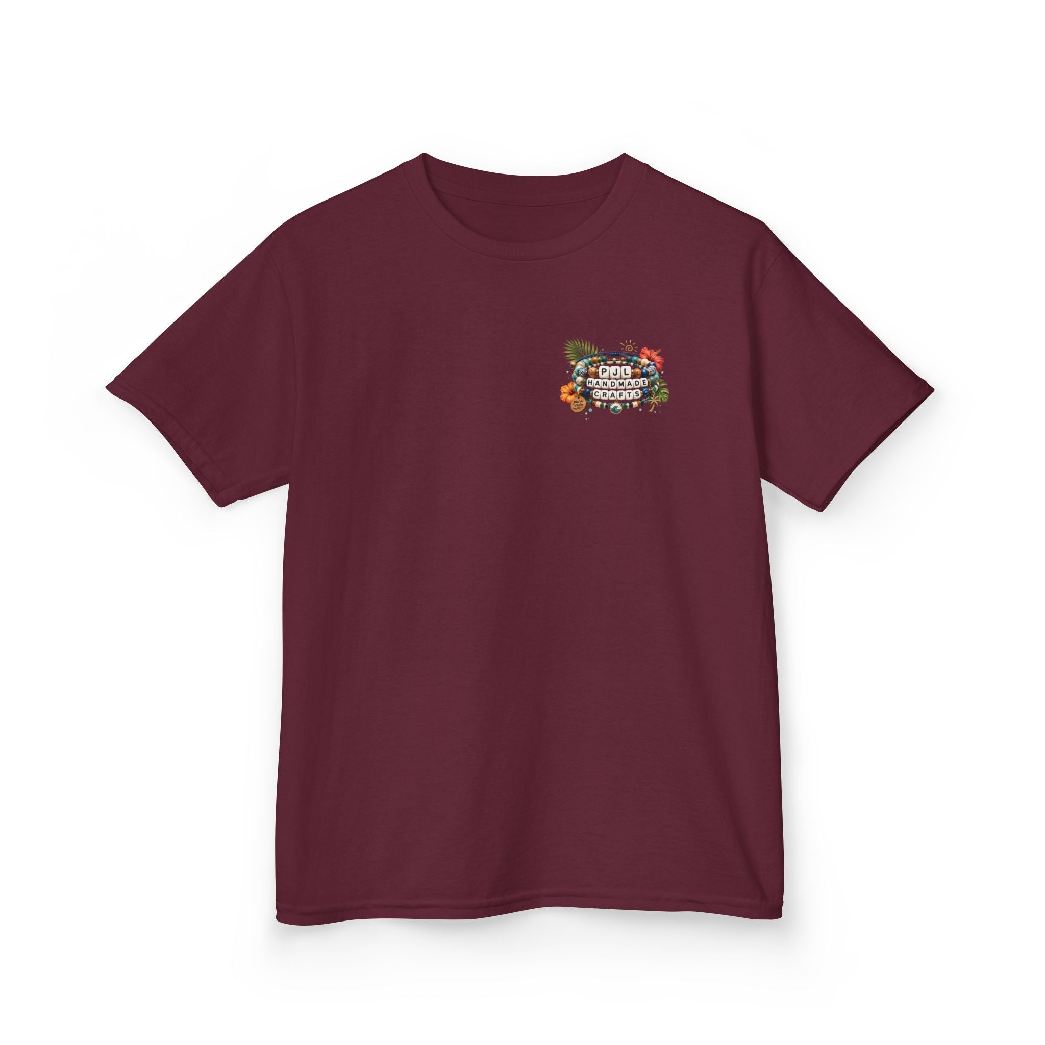 Kids Tee — PJL Handmade Crafts Tropical Floral Logo