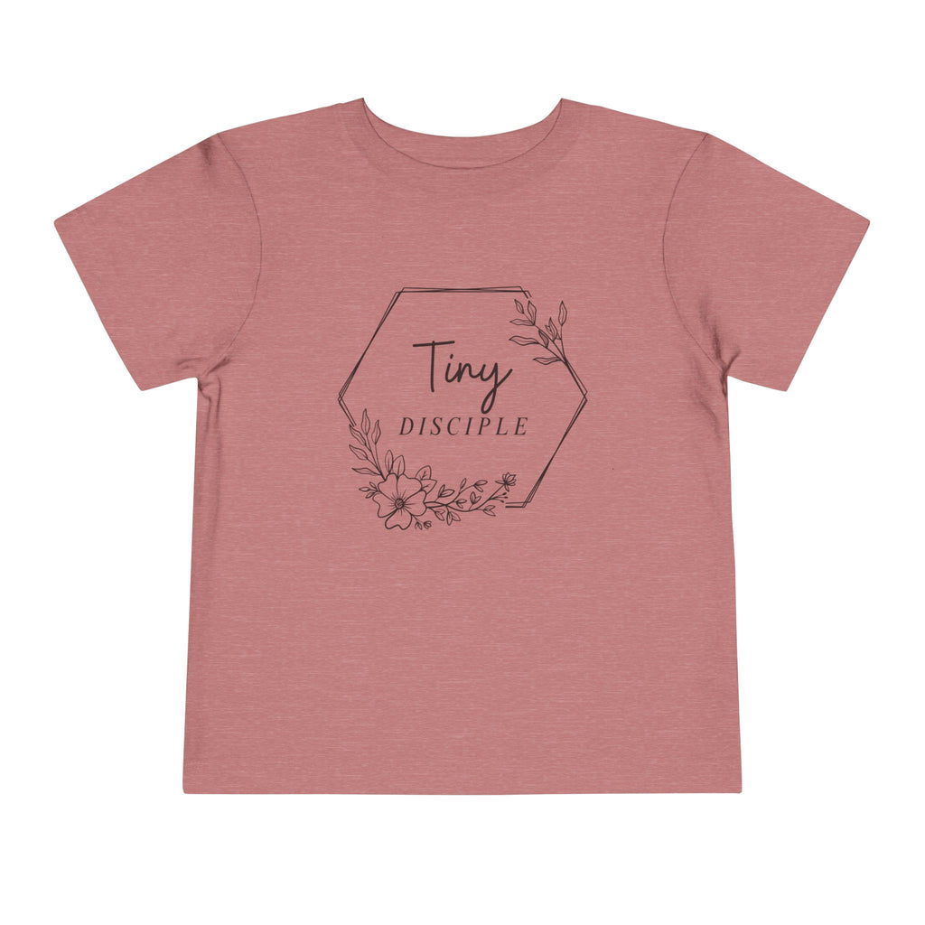 Toddler Tee - "Tiny Disciple" Floral Christian Baby Shirt