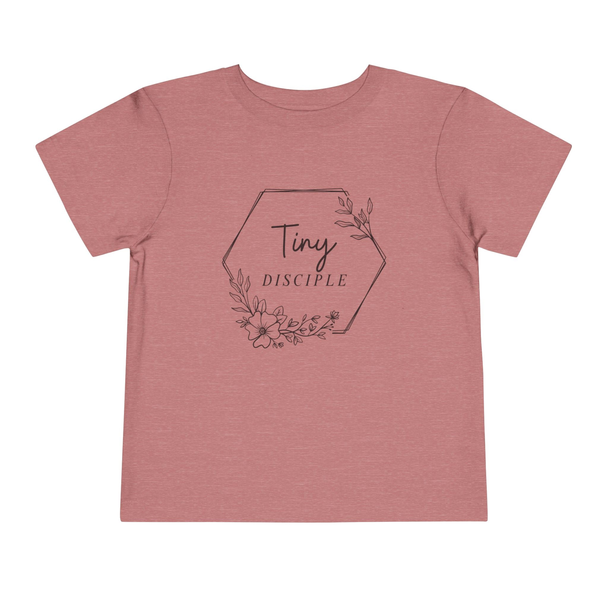Toddler Tee - "Tiny Disciple" Floral Christian Baby Shirt