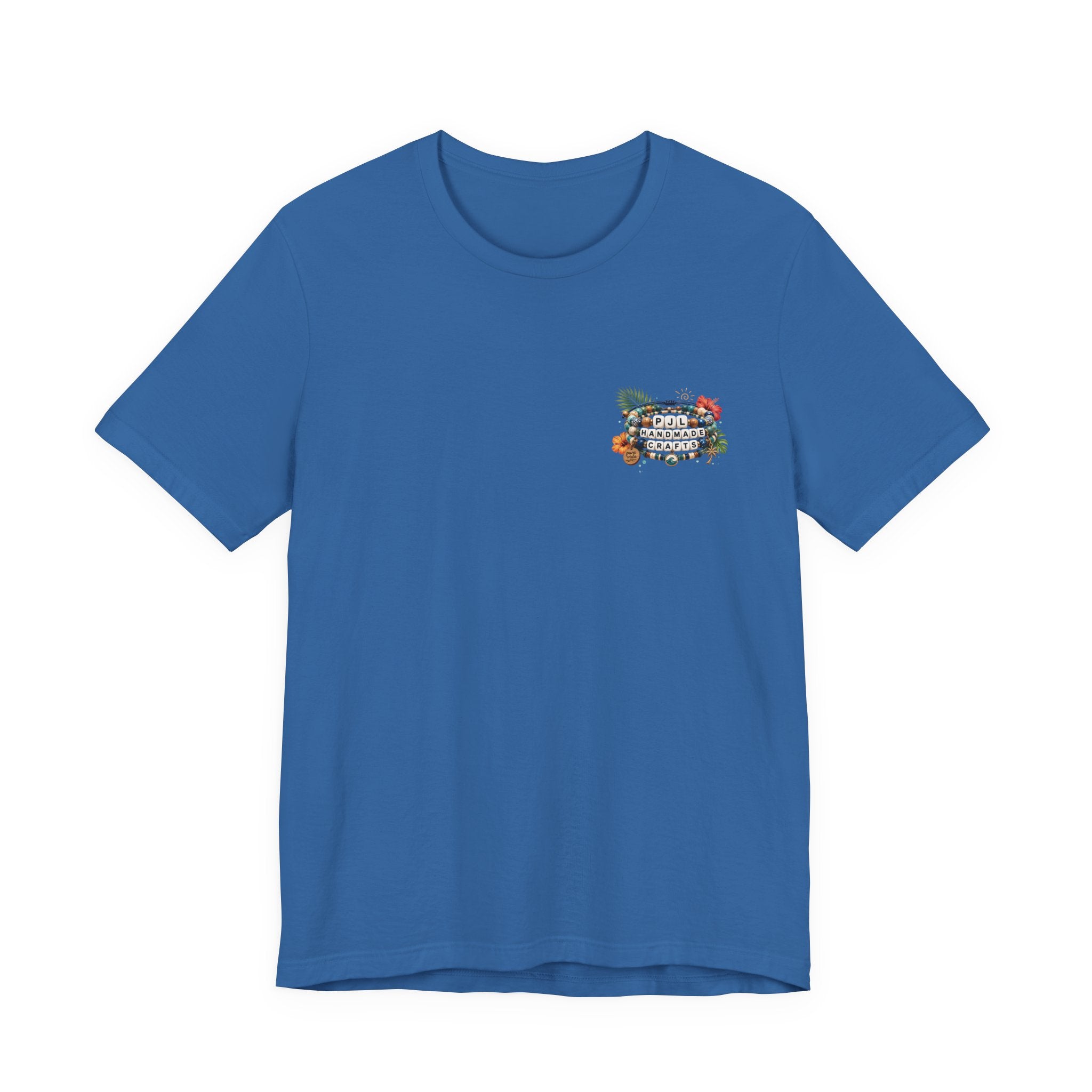 PJL Handmade Crafts Beaded Logo T-Shirt
