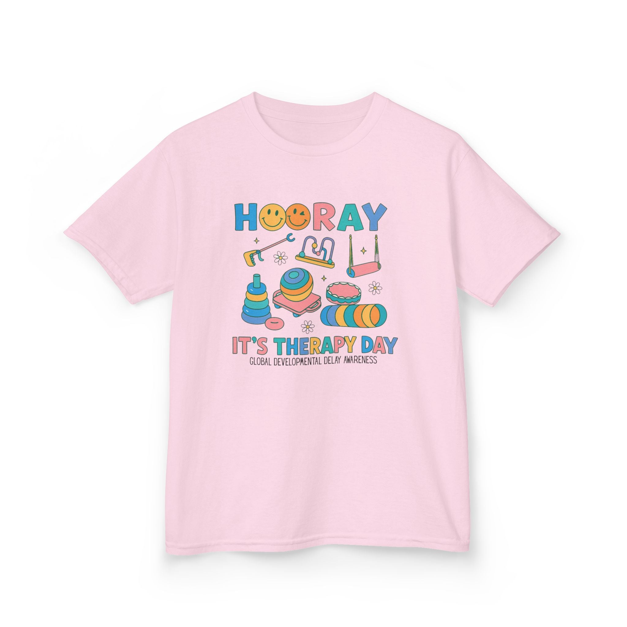Kids T‑Shirt “Hooray It's Therapy Day” — GDD Awareness