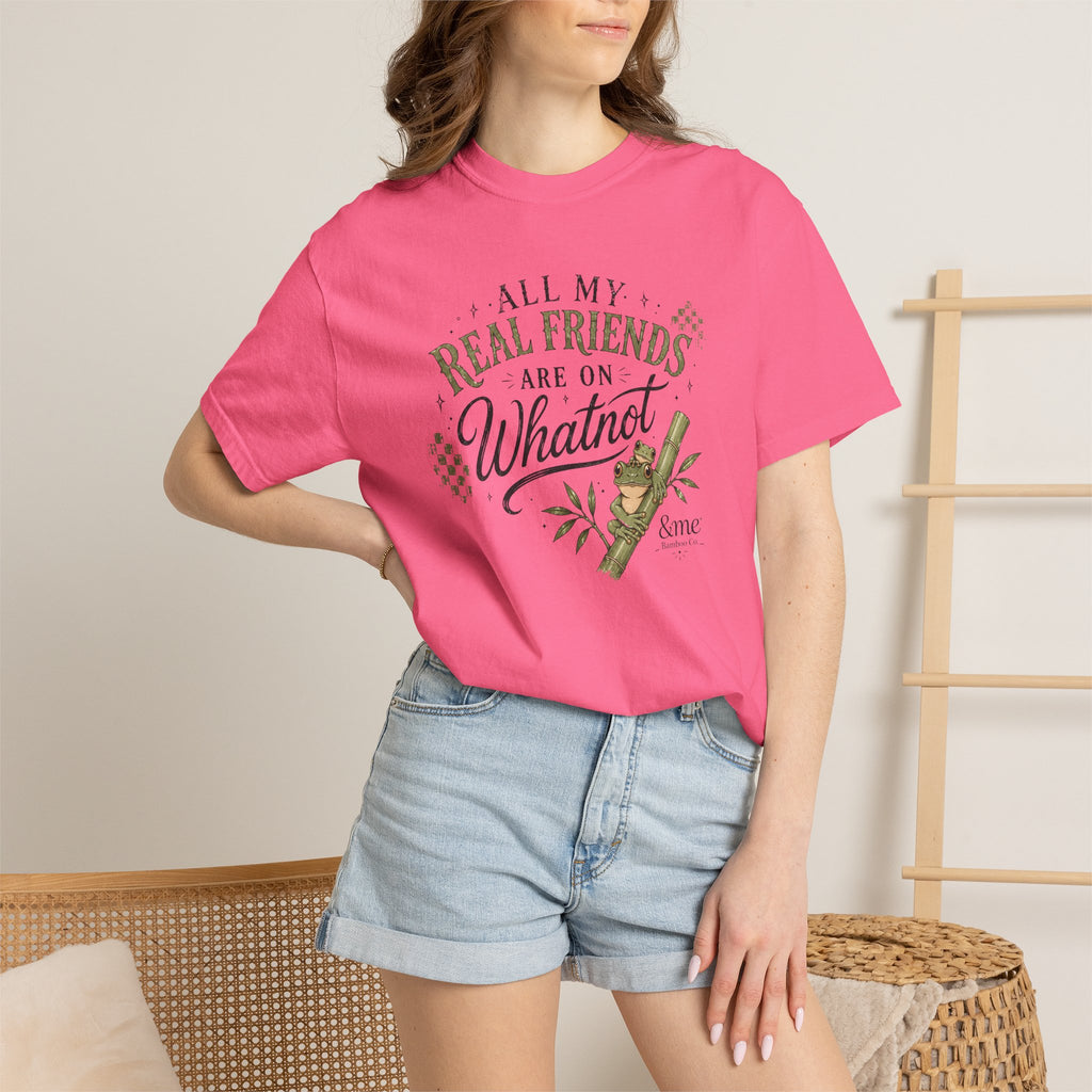 Andme Bamboo — "All My Real Friends Are On Whatnot" Graphic Tee