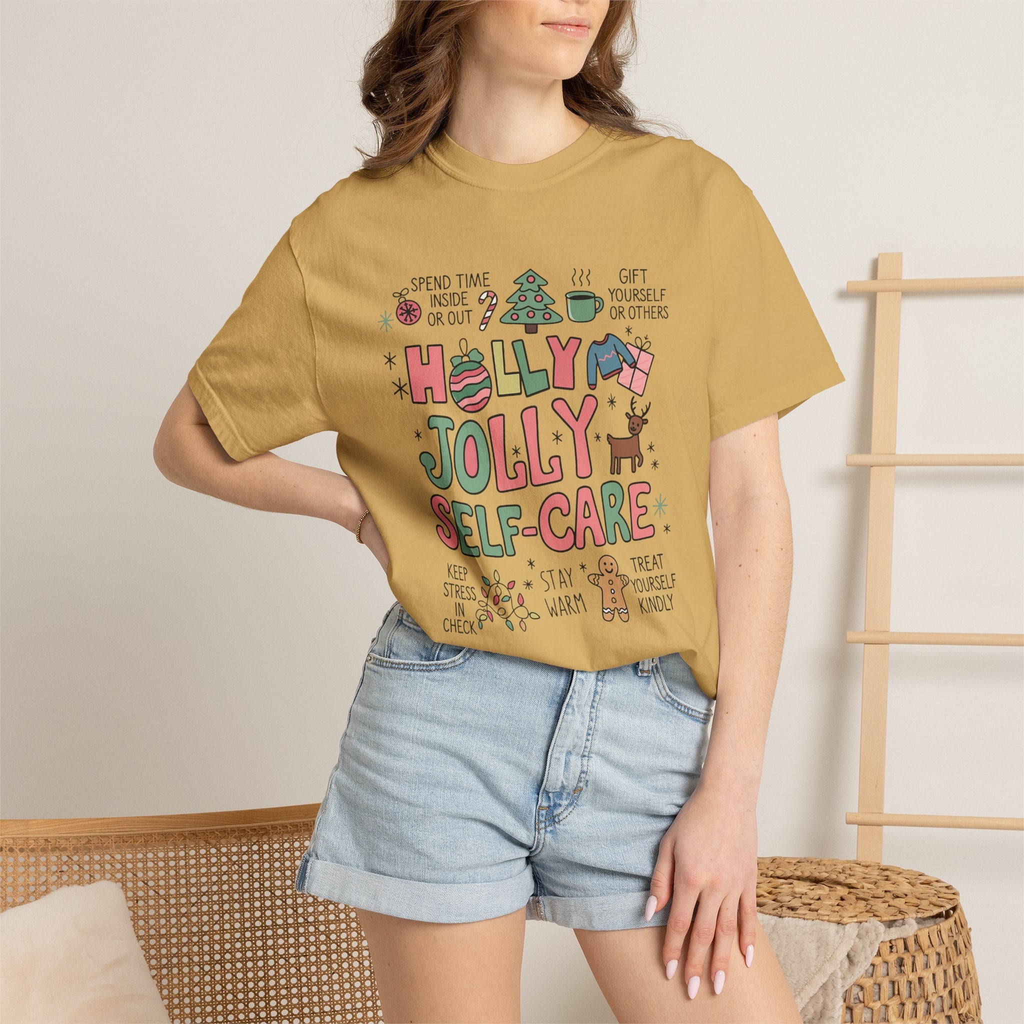 Christmas Self Care Tee — Holiday T-shirt