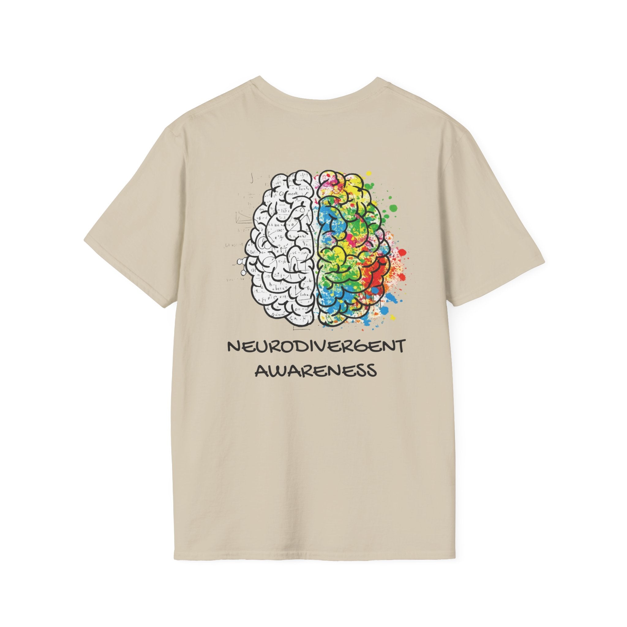 Neurodivergent Awareness T-Shirt — Colorful Brain Design