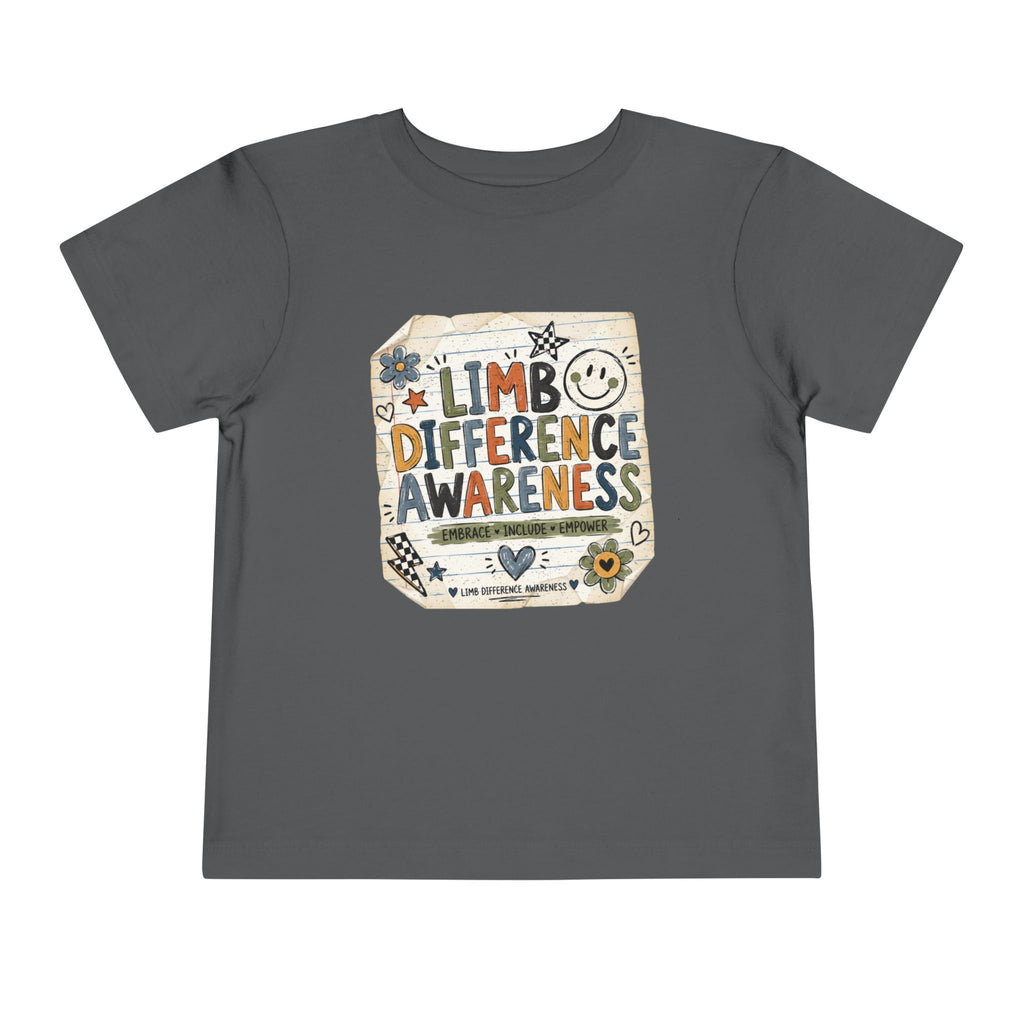 Toddler Tee — Limb Difference Awareness Cute Doodle Design