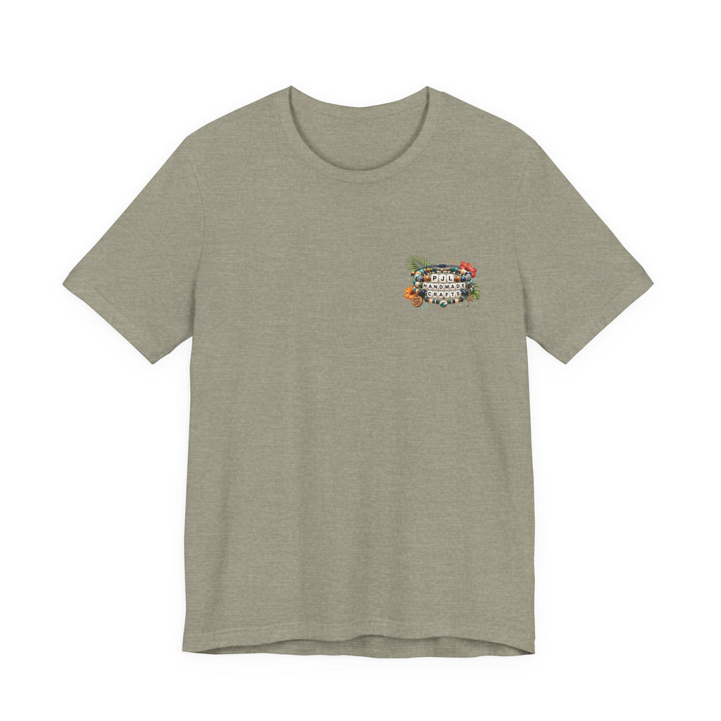 PJL Handmade Crafts Beaded Logo T-Shirt