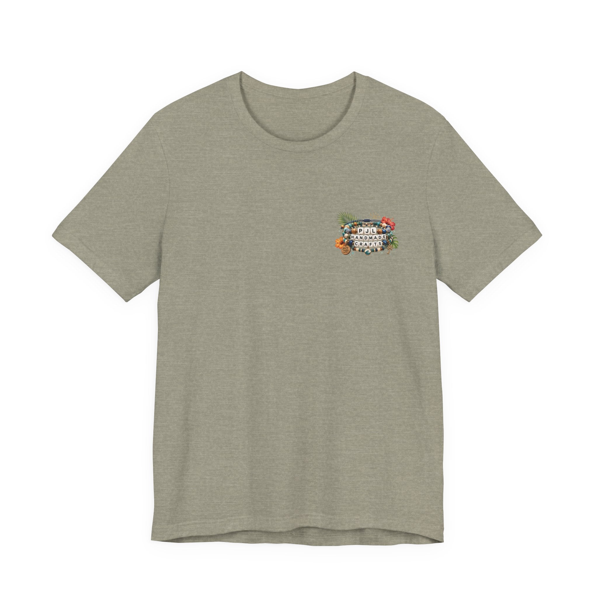 PJL Handmade Crafts Beaded Logo T-Shirt