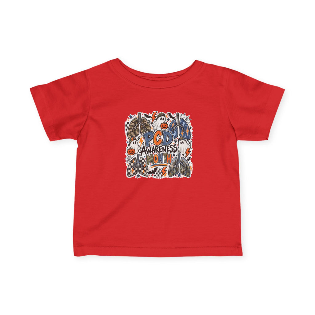 Infant Tee — PCD Awareness Month Pumpkin Ghosts Design