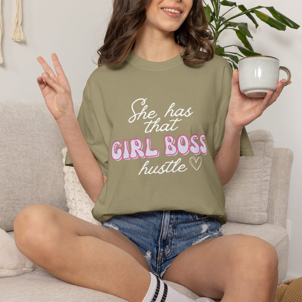 Girl Boss Hustle Tee – 'She Has That Girl Boss Hustle'