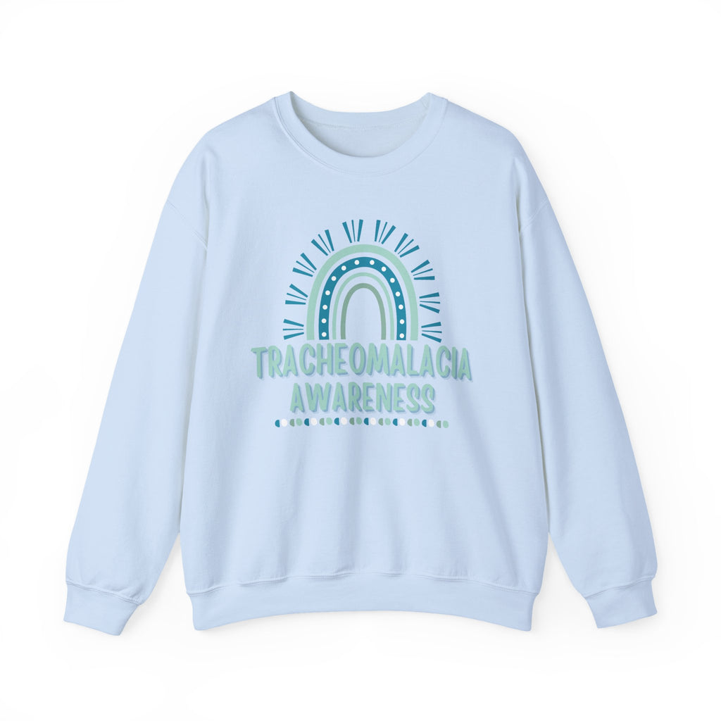 Tracheomalacia Awareness Crewneck — Teal Rainbow Support