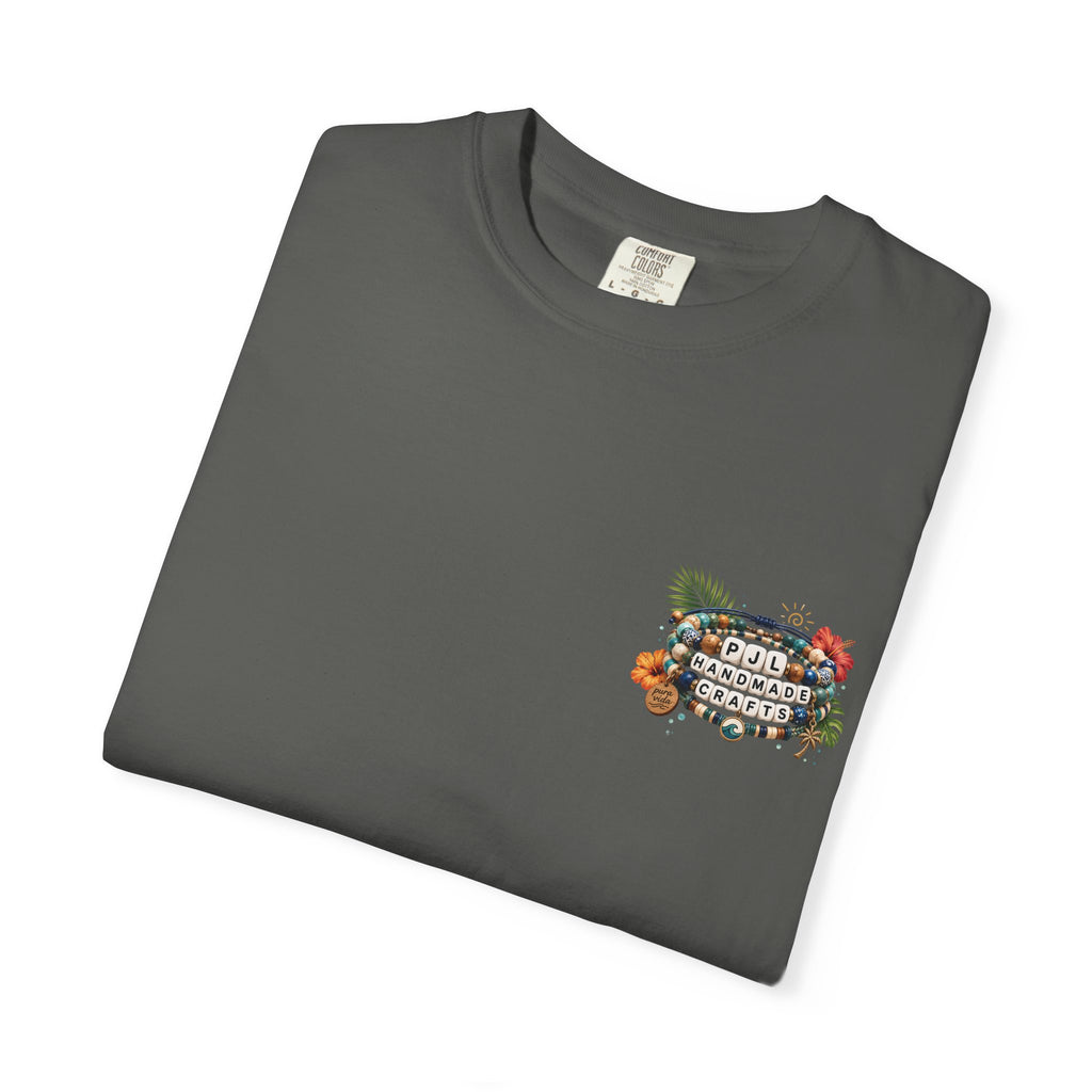 PJL Handmade Crafts Beaded Logo T-Shirt