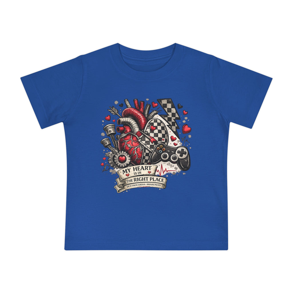 Dextrocardia Baby Short Sleeve T-Shirt — “Heart is in the Right Place”