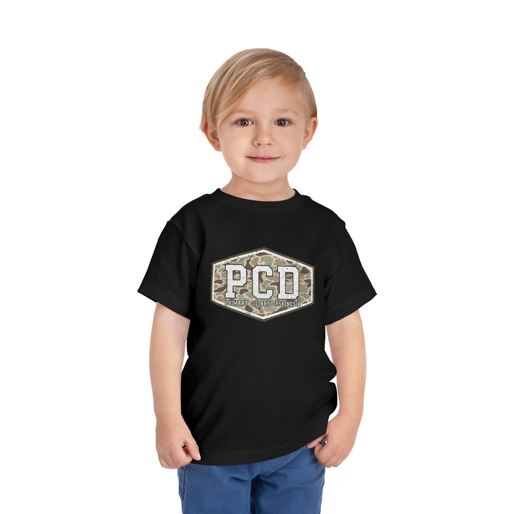 Toddler PCD Camo Logo T-Shirt — Primary Ciliary Dyskinesia Awareness Tee