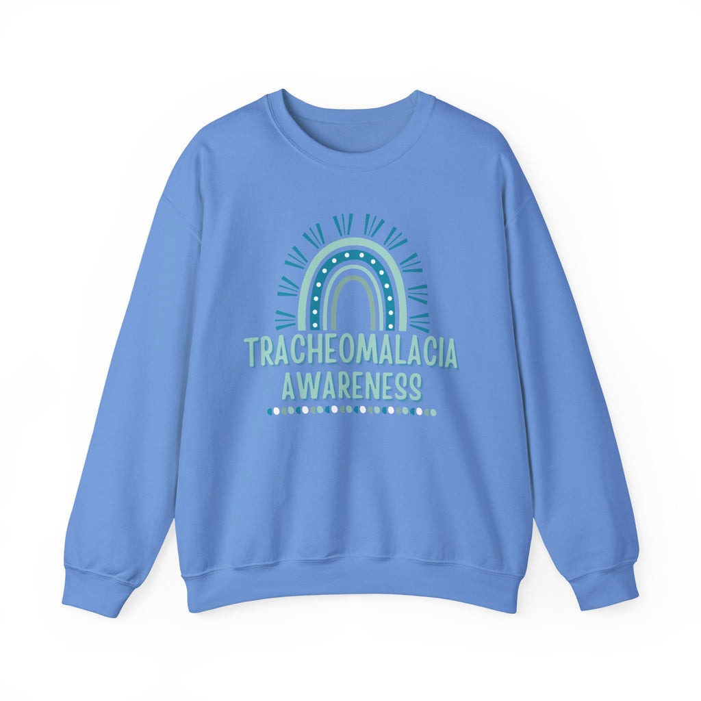 Tracheomalacia Awareness Crewneck — Teal Rainbow Support