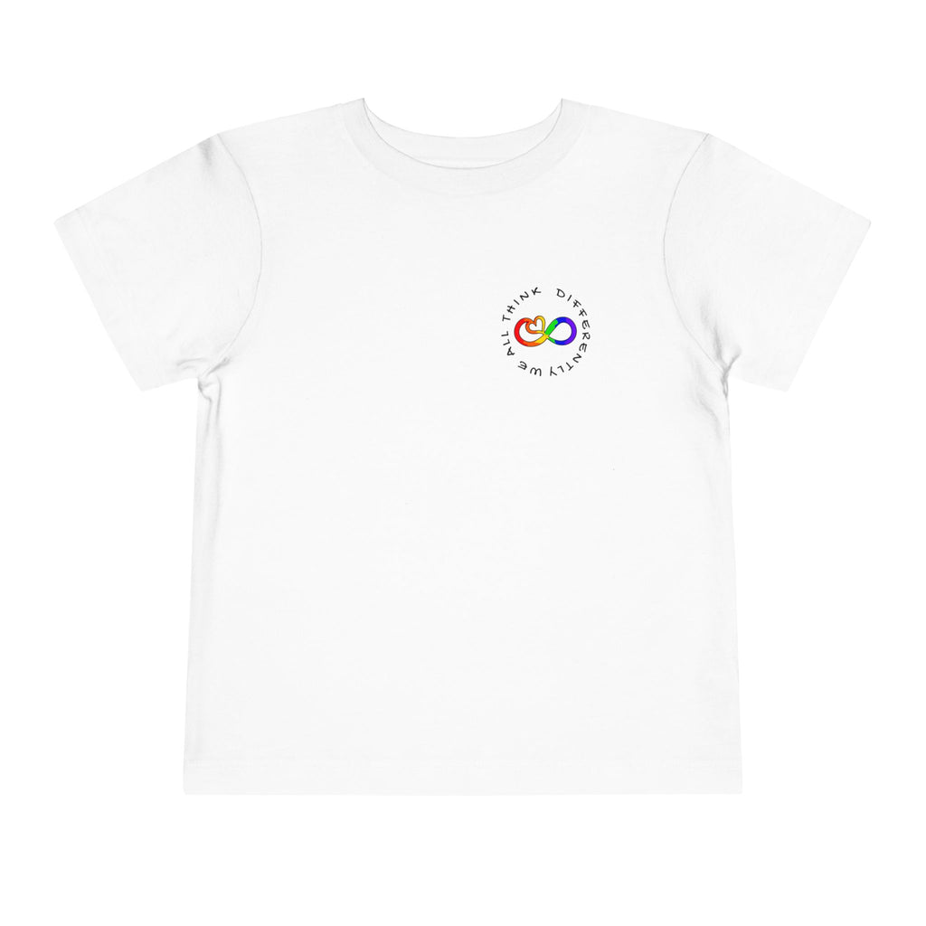Toddler Neurodivergent Awareness T-Shirt — Colorful Brain Design