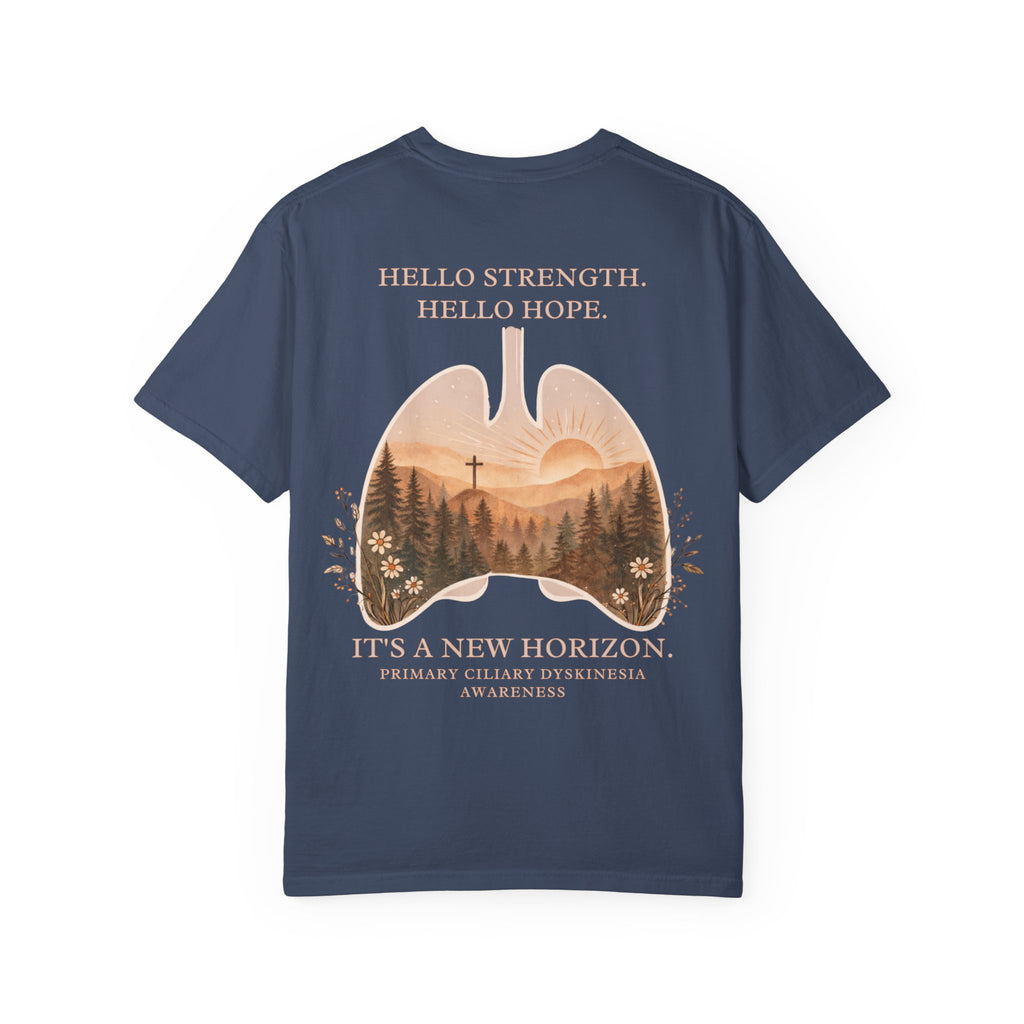 PCD Awareness Crewneck Sweatshirt — HELLO HOPE. NEW HORIZON. Tee