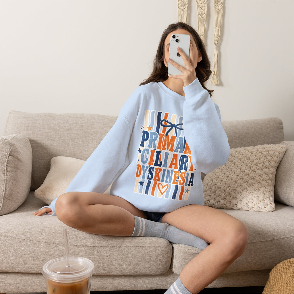 Primary Ciliary Dyskinesia Awareness Crewneck Sweatshirt