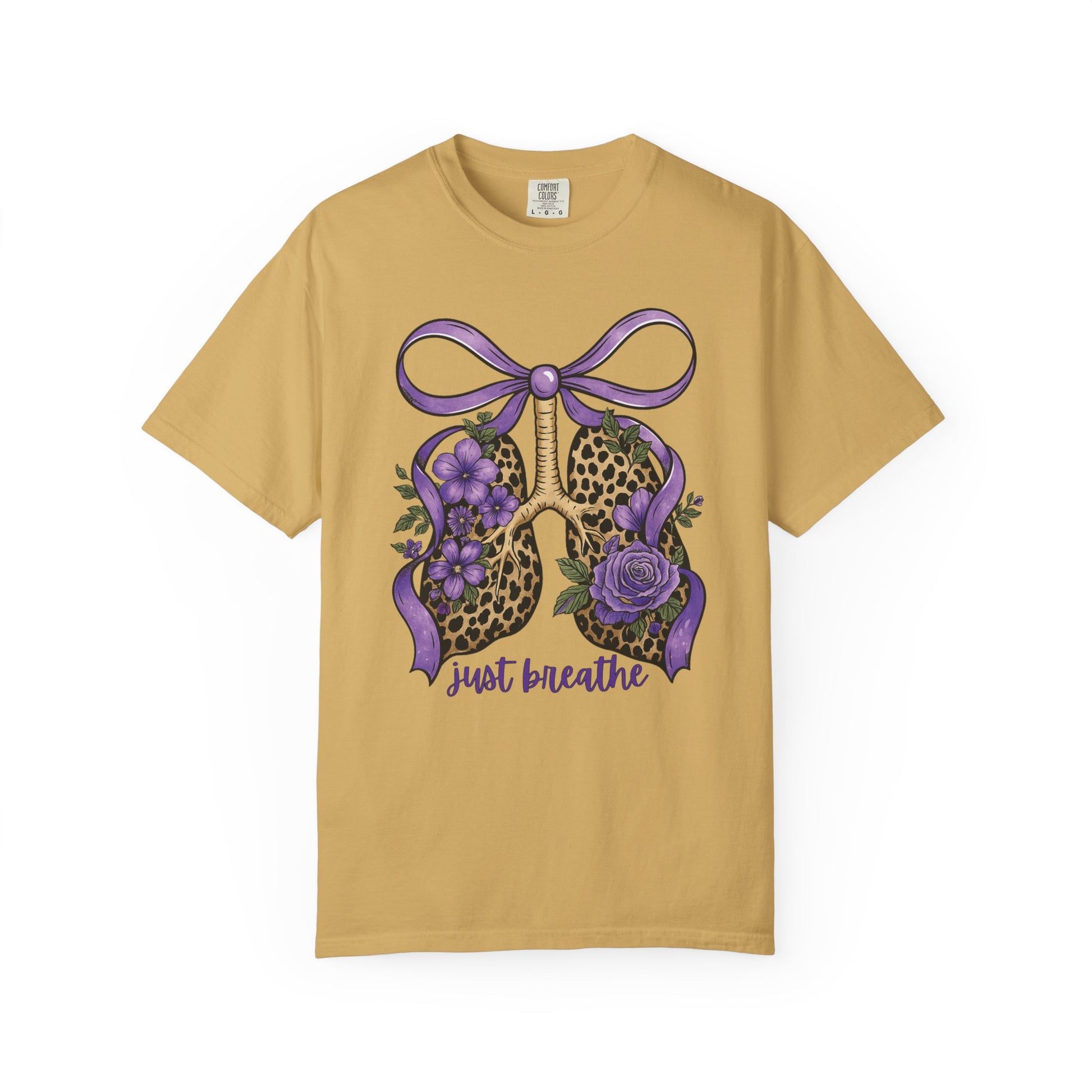Garment-Dyed T-shirt - Just Breathe Wild Lungs