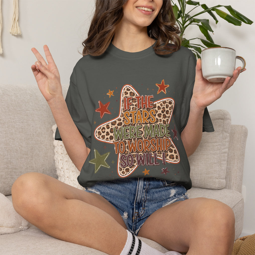 Vintage Star T-Shirt — "If the stars were made to worship so will I”