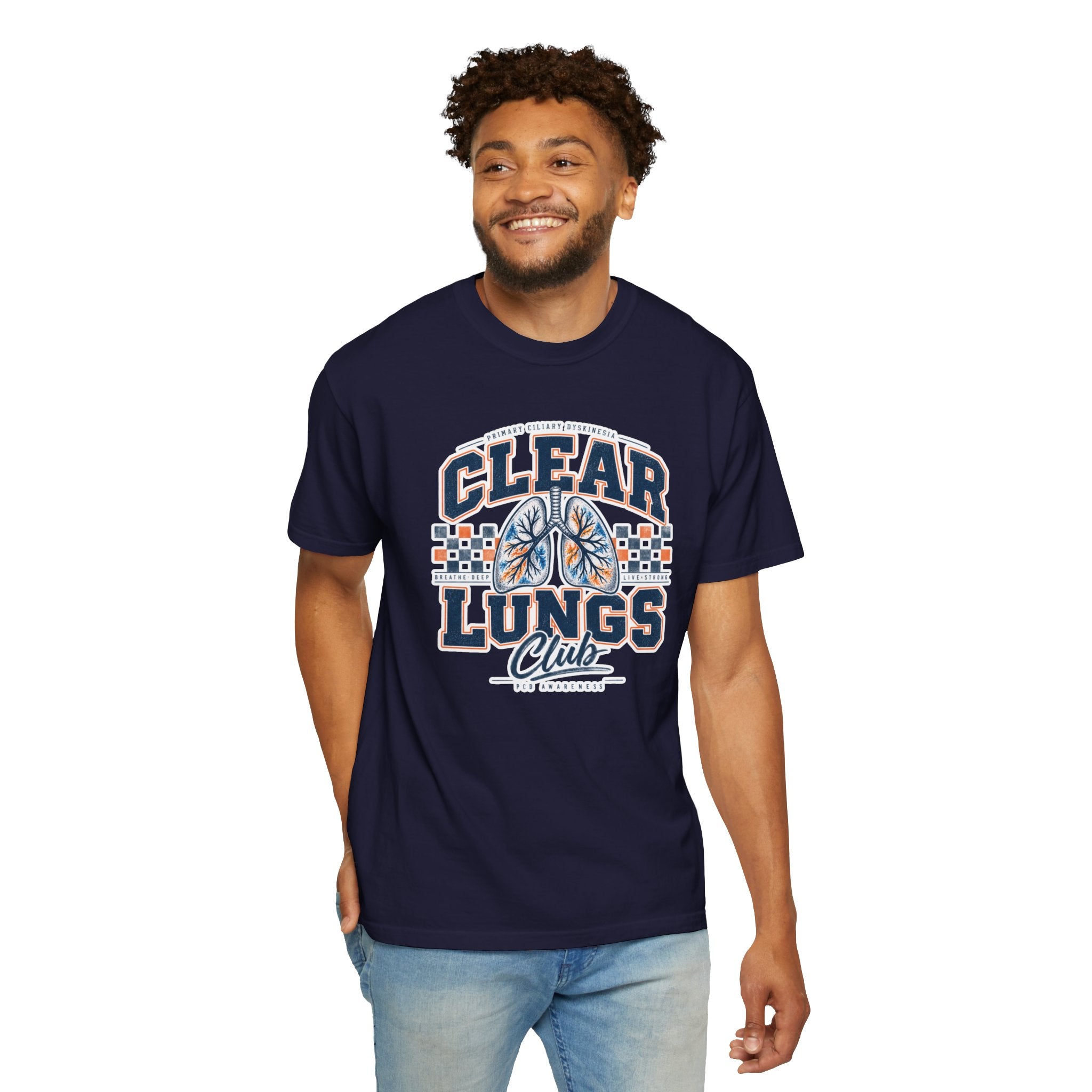 PCD Clear Lungs Club T-Shirt — Vintage Athletic Respiratory Health Tee