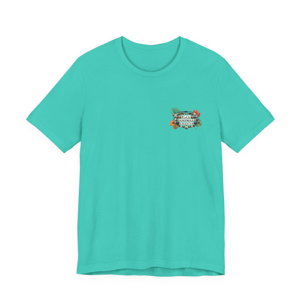 PJL Handmade Crafts Beaded Logo T-Shirt