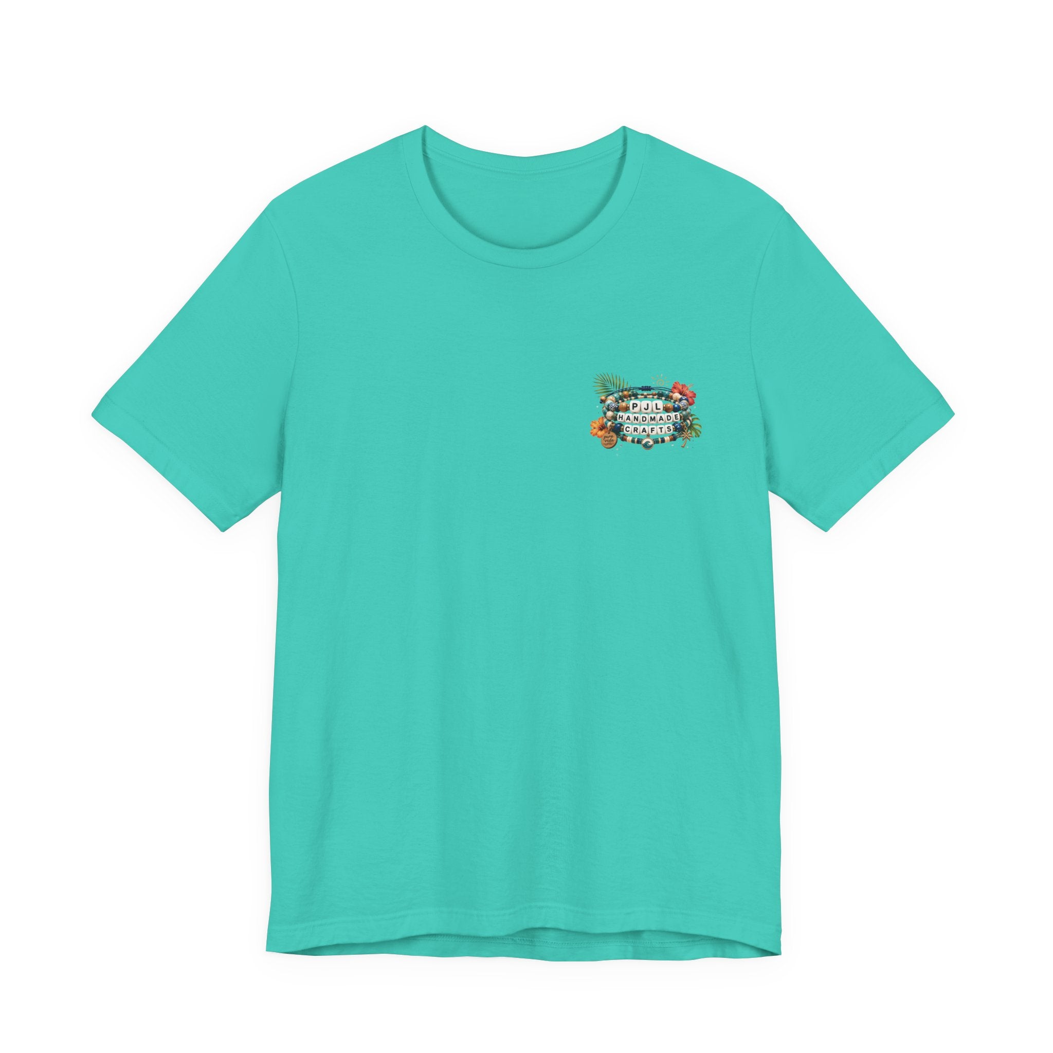 PJL Handmade Crafts Beaded Logo T-Shirt