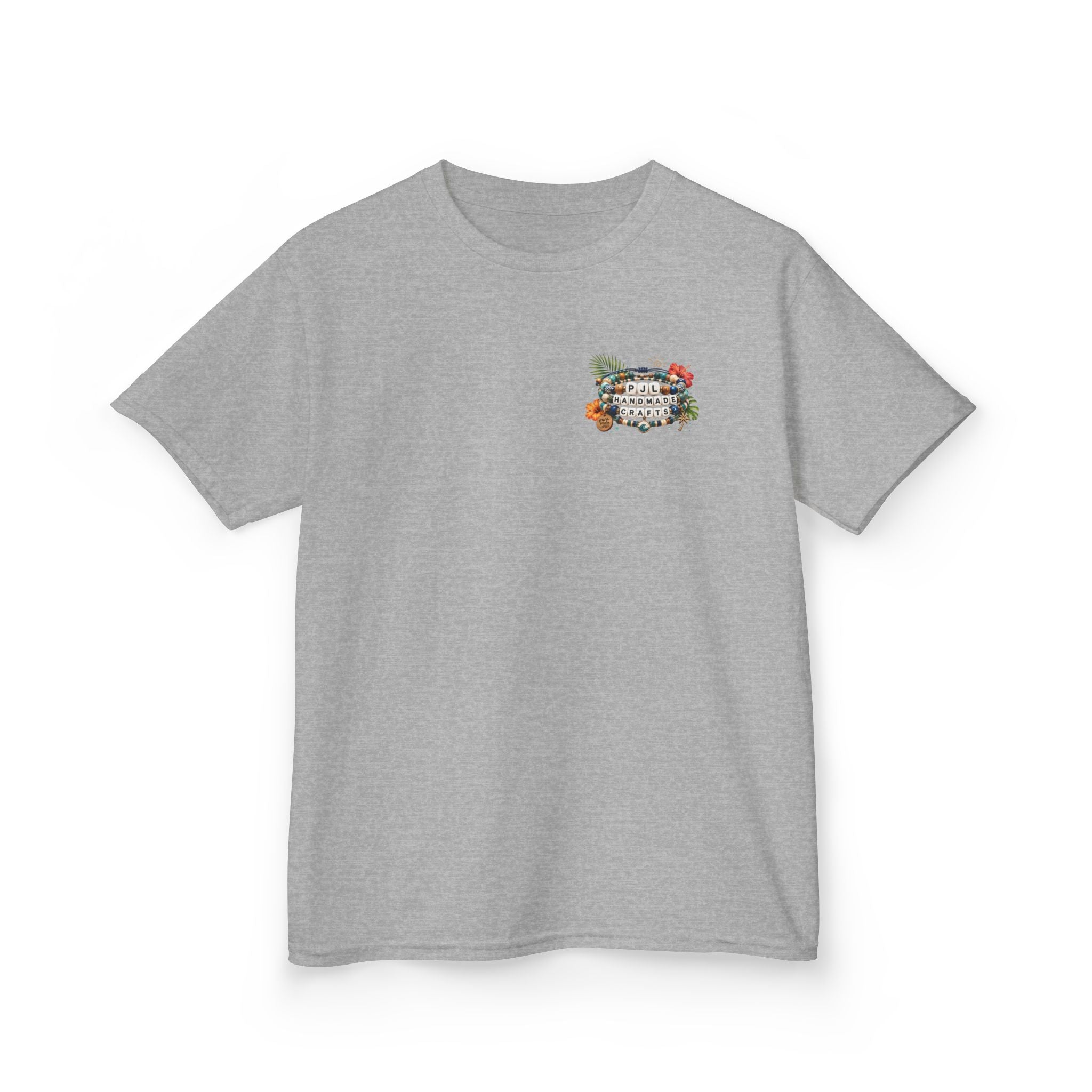 Kids Tee — PJL Handmade Crafts Tropical Floral Logo