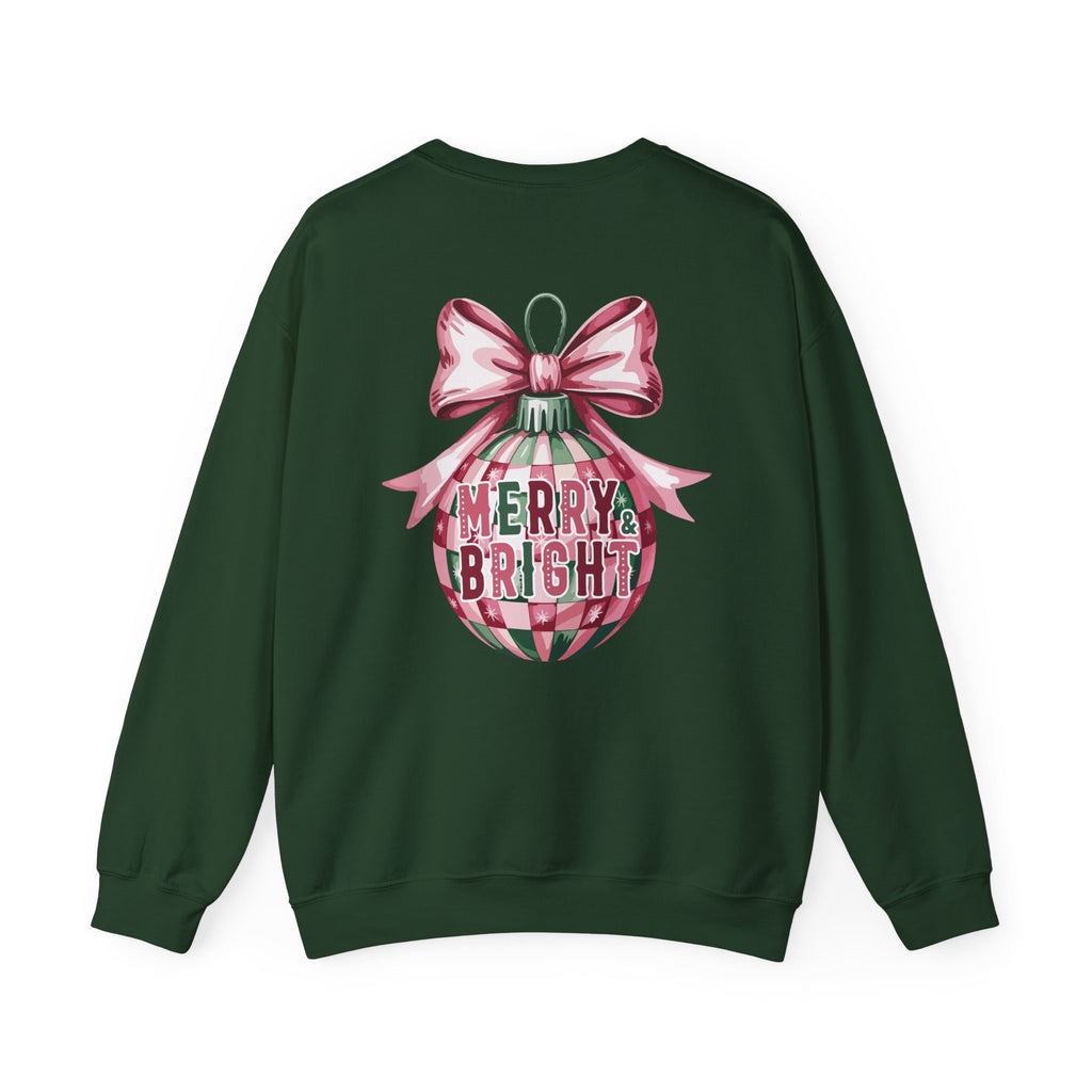 Holiday Patchwork Crewneck Sweatshirt — Merry & Bright