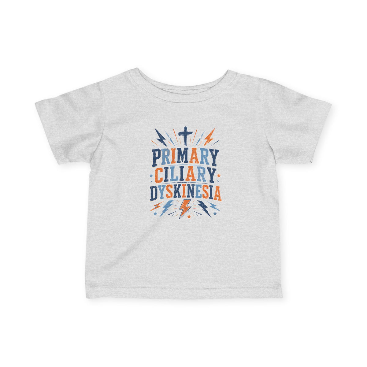 The Kade Primary Ciliary Dyskinesia Infant Tee — Awareness Baby T-Shirt (Text Design)
