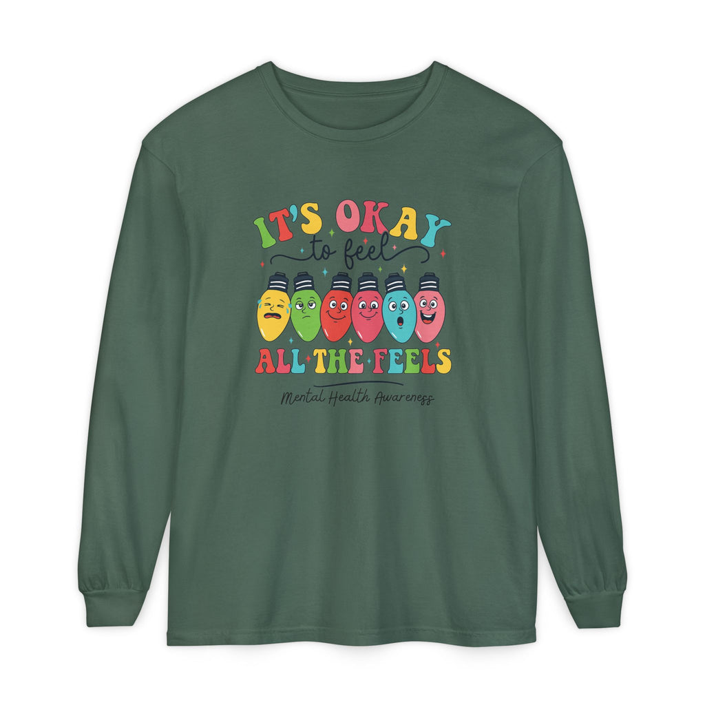 It's Okay to Feel All the Feels Long Sleeve Tee — Mental Health Awareness