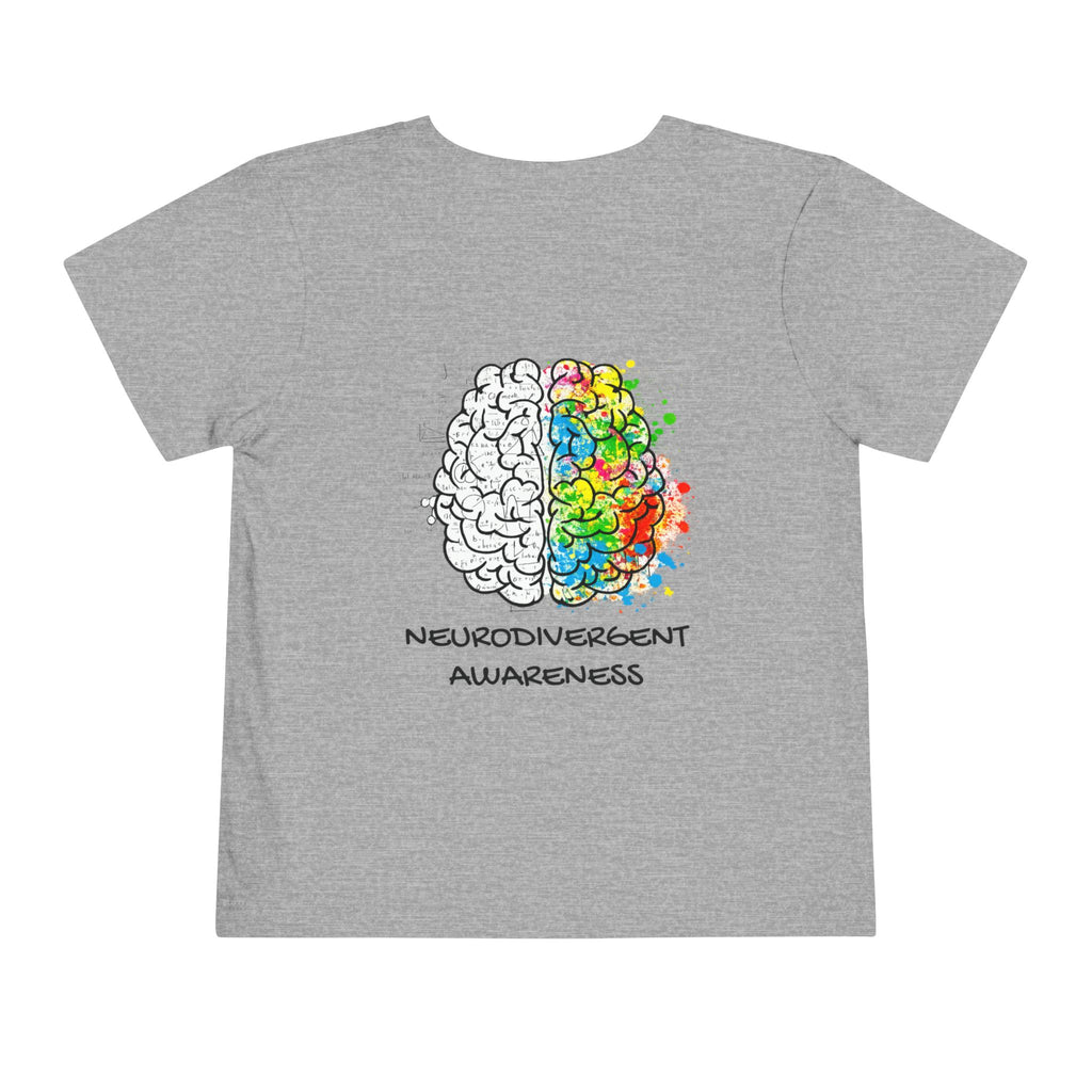 Toddler Neurodivergent Awareness T-Shirt — Colorful Brain Design