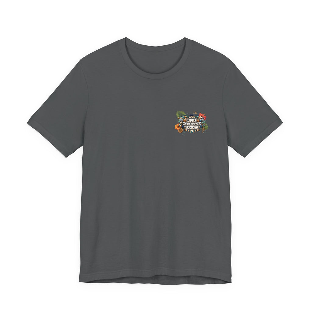 PJL Handmade Crafts Beaded Logo T-Shirt