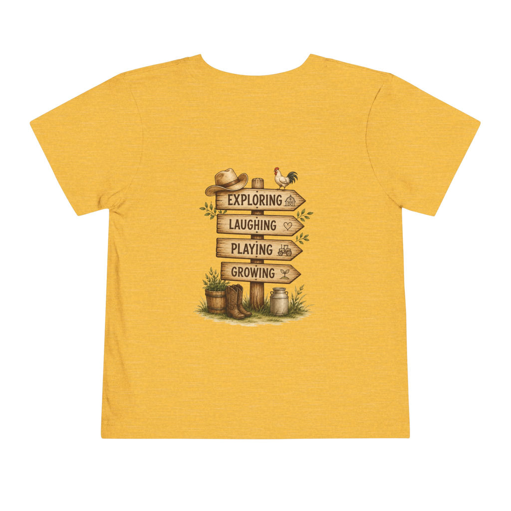 Grandkids Camp Toddler Tee — “with Nonnie & Papa G” Farm Adventure Shirt