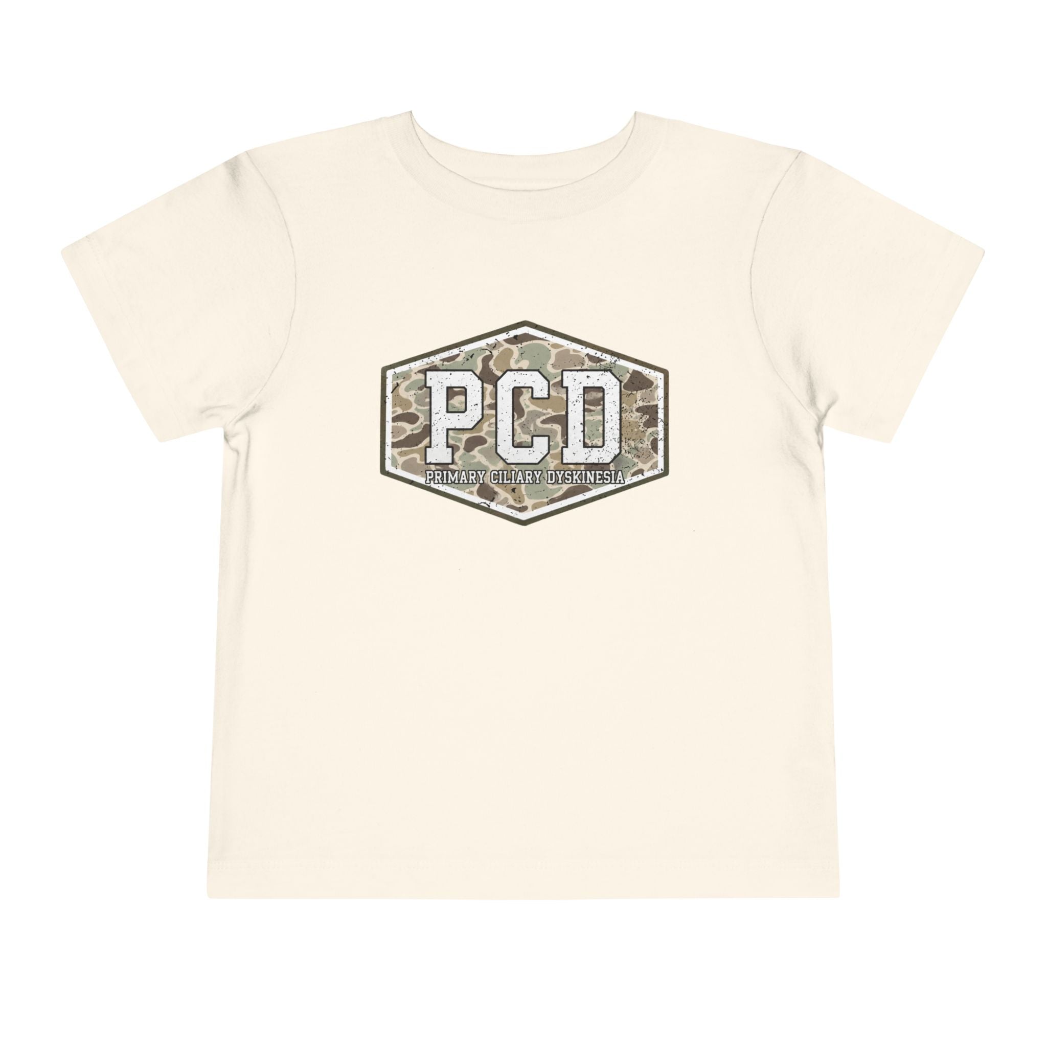 Toddler PCD Camo Logo T-Shirt — Primary Ciliary Dyskinesia Awareness Tee