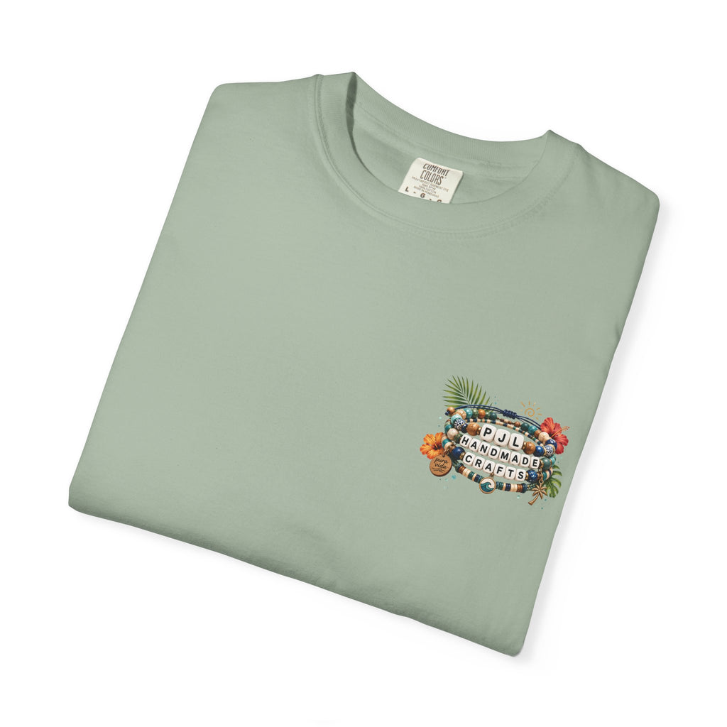 PJL Handmade Crafts Beaded Logo T-Shirt
