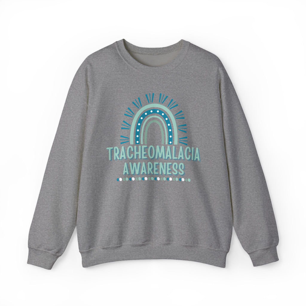 Tracheomalacia Awareness Crewneck — Teal Rainbow Support