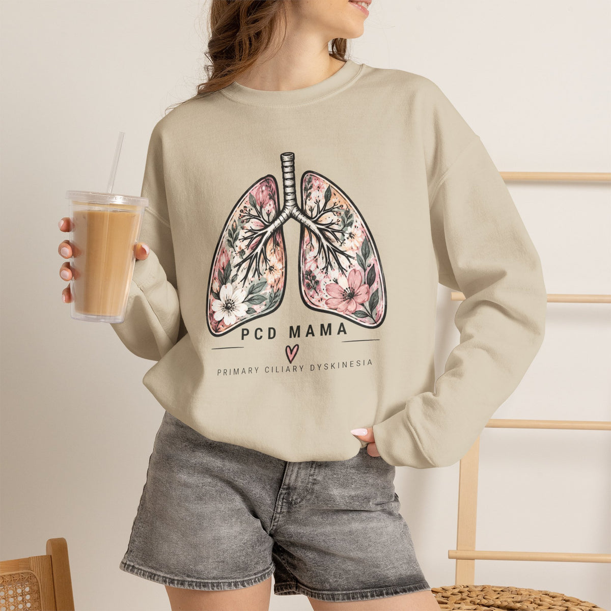 PCD Mama Floral Lungs Sweatshirt