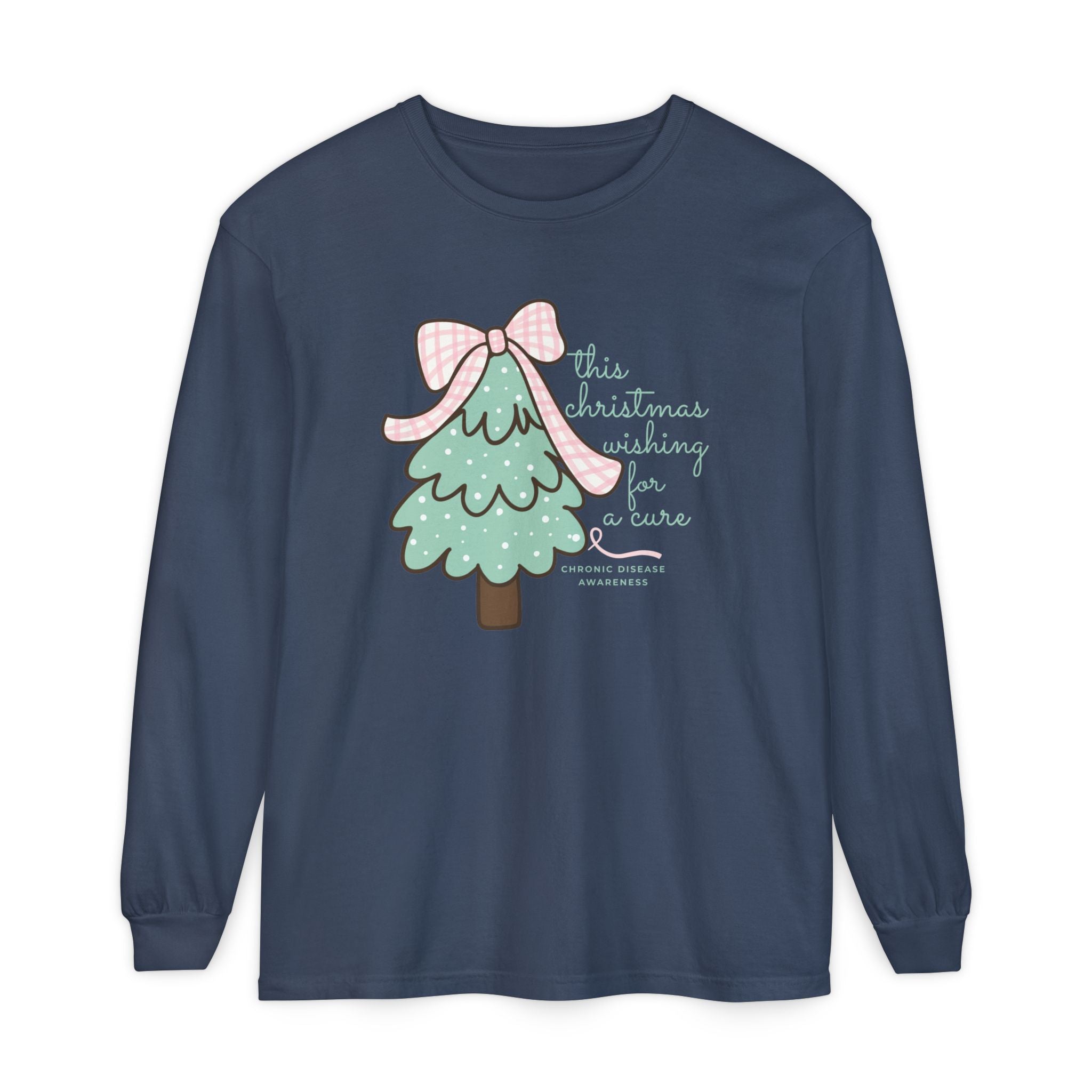 Chronic Illness Awareness Long Sleeve T-Shirt - Christmas Cure Wish