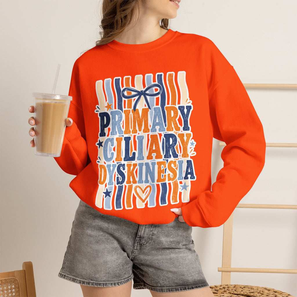 Primary Ciliary Dyskinesia Awareness Crewneck Sweatshirt