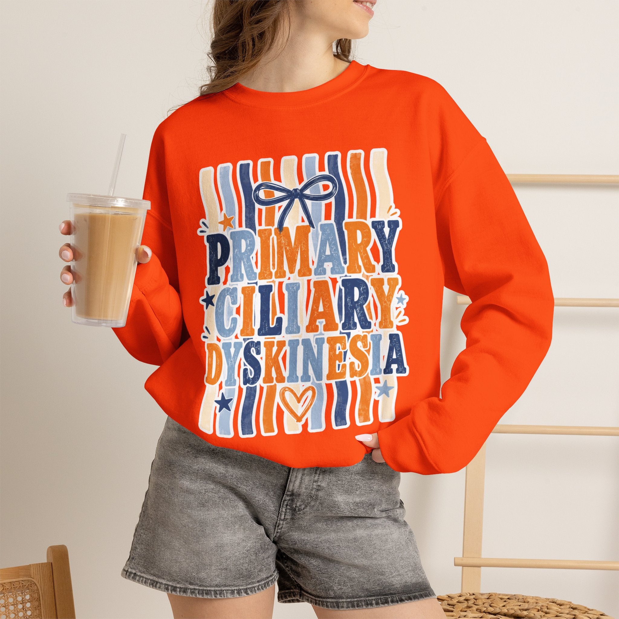Primary Ciliary Dyskinesia Awareness Crewneck Sweatshirt