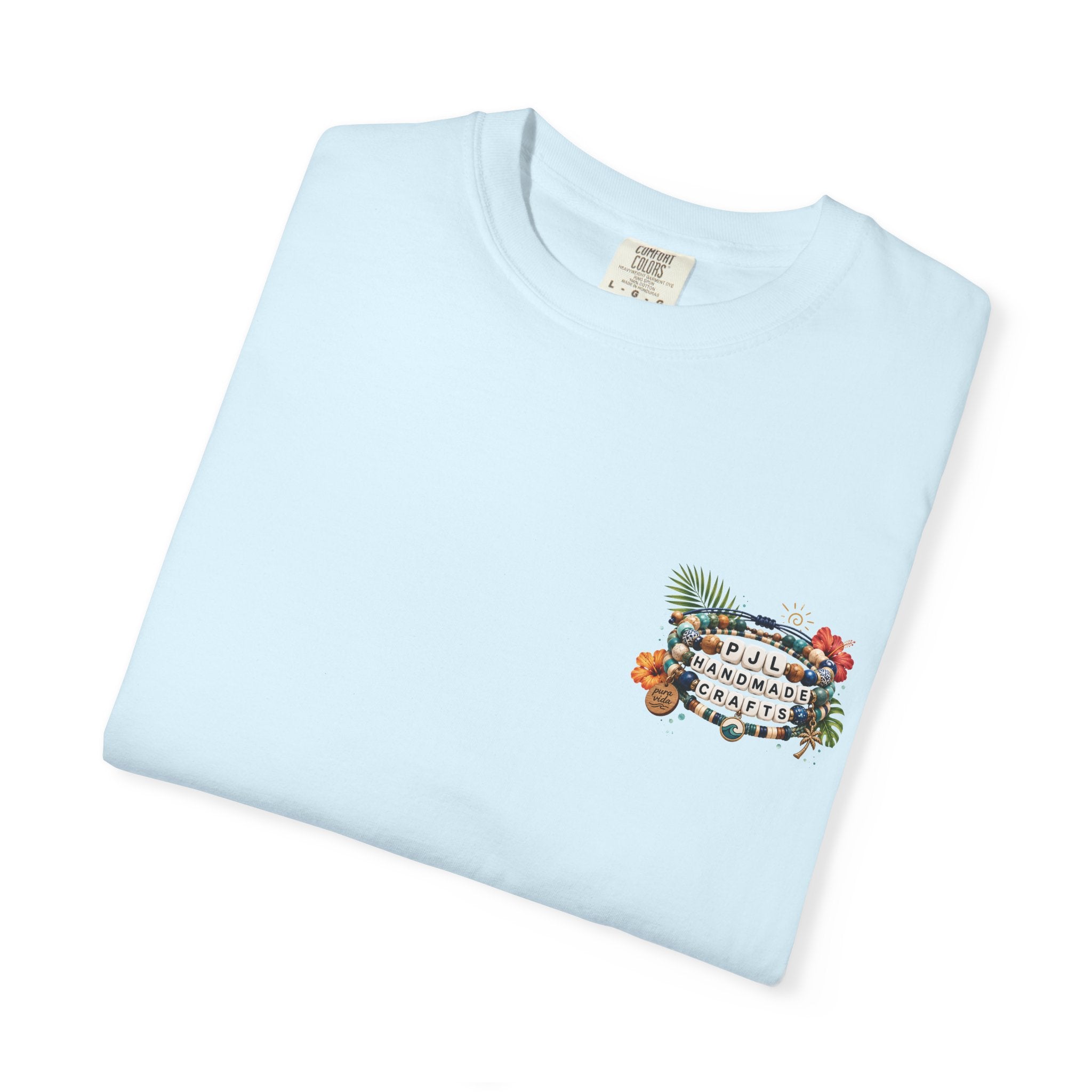 PJL Handmade Crafts Beaded Logo T-Shirt