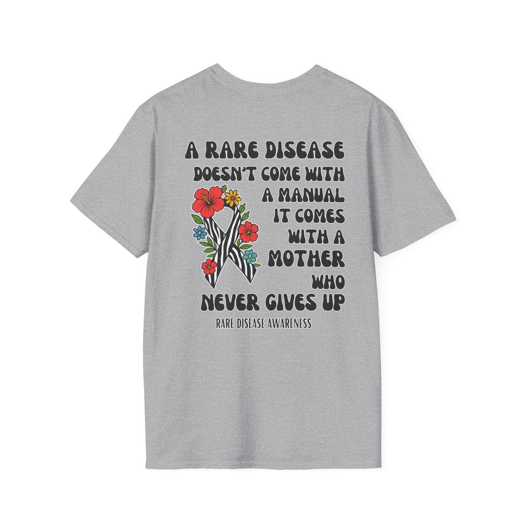 Rare Disease Awareness T-Shirt — "A Rare Disease Doesn’t Come with a Manual" Mom Support Tee
