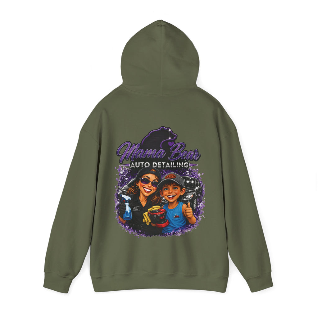 Mama Bear Auto Detailing Hoodie — Women's Car Care Team Pullover
