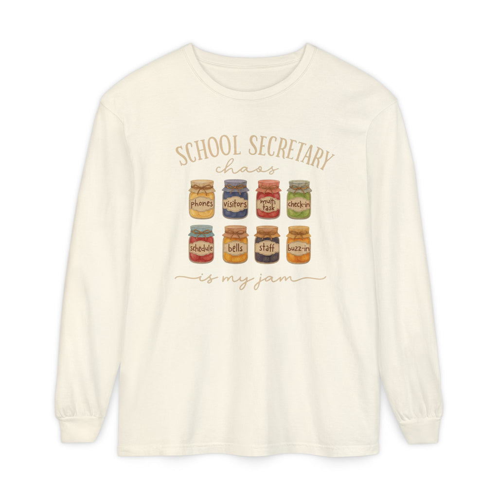 Long Sleeve T-Shirt - School Secretary Jam Design