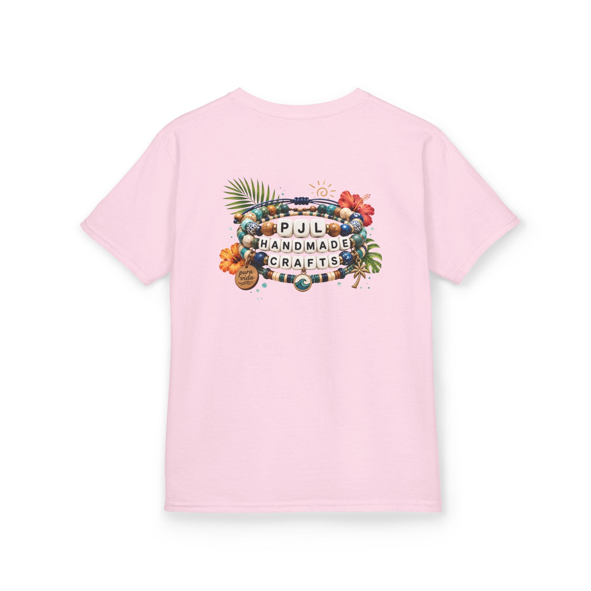 Kids Tee — PJL Handmade Crafts Tropical Floral Logo