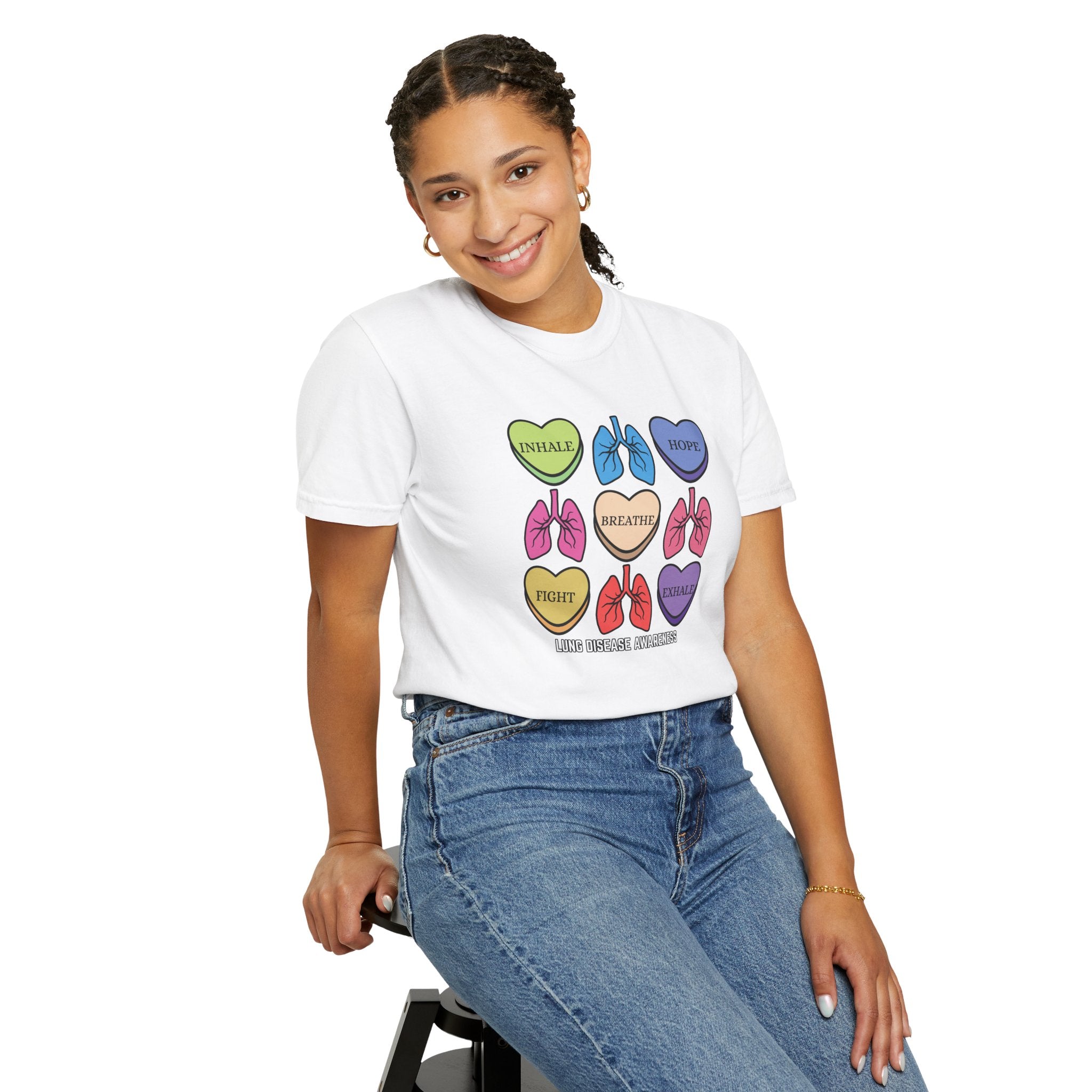 Lung Disease Candy Heart T-Shirt